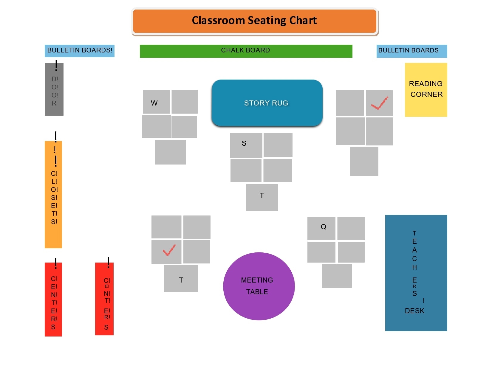 40 Perfect Classroom Seating Charts Map Templates