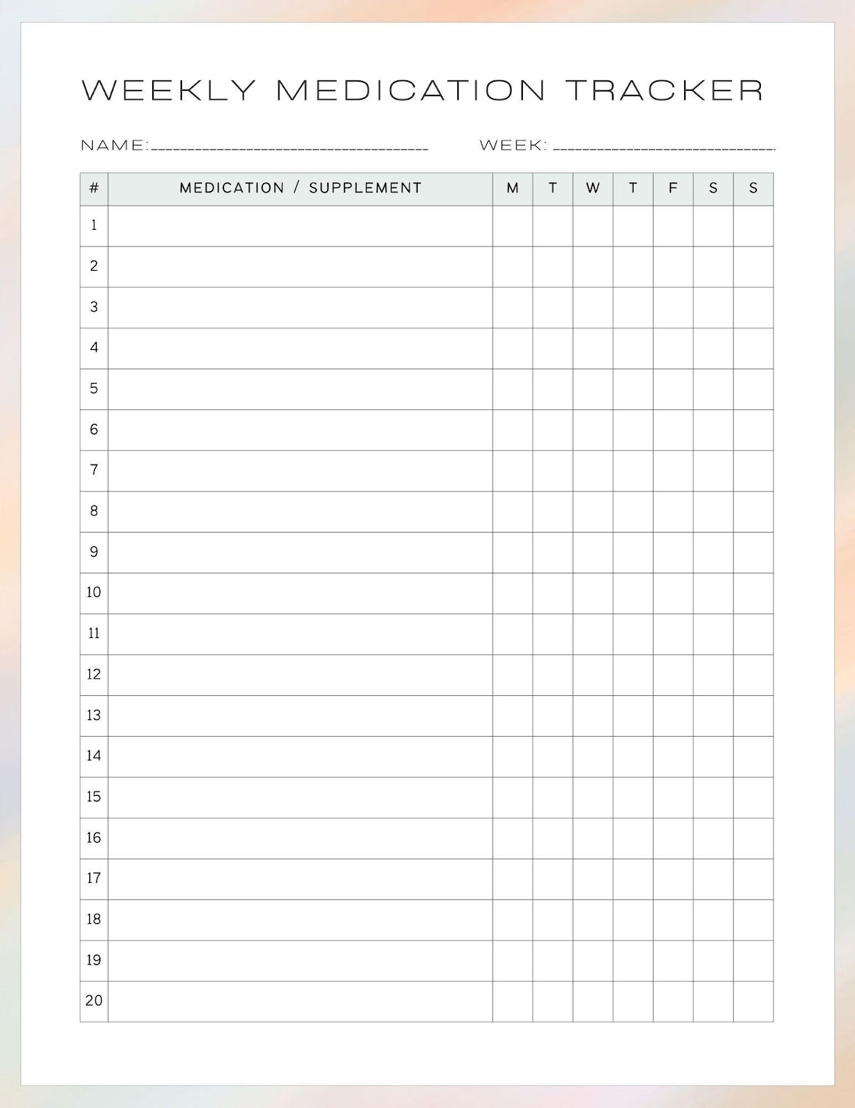 5 Medication Tracker Templates How To Create Your Own