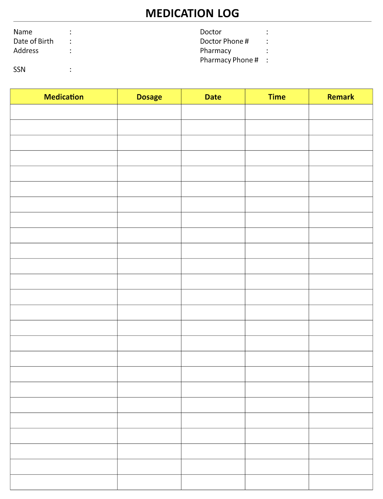 5 Medication Tracker Templates How To Create Your Own