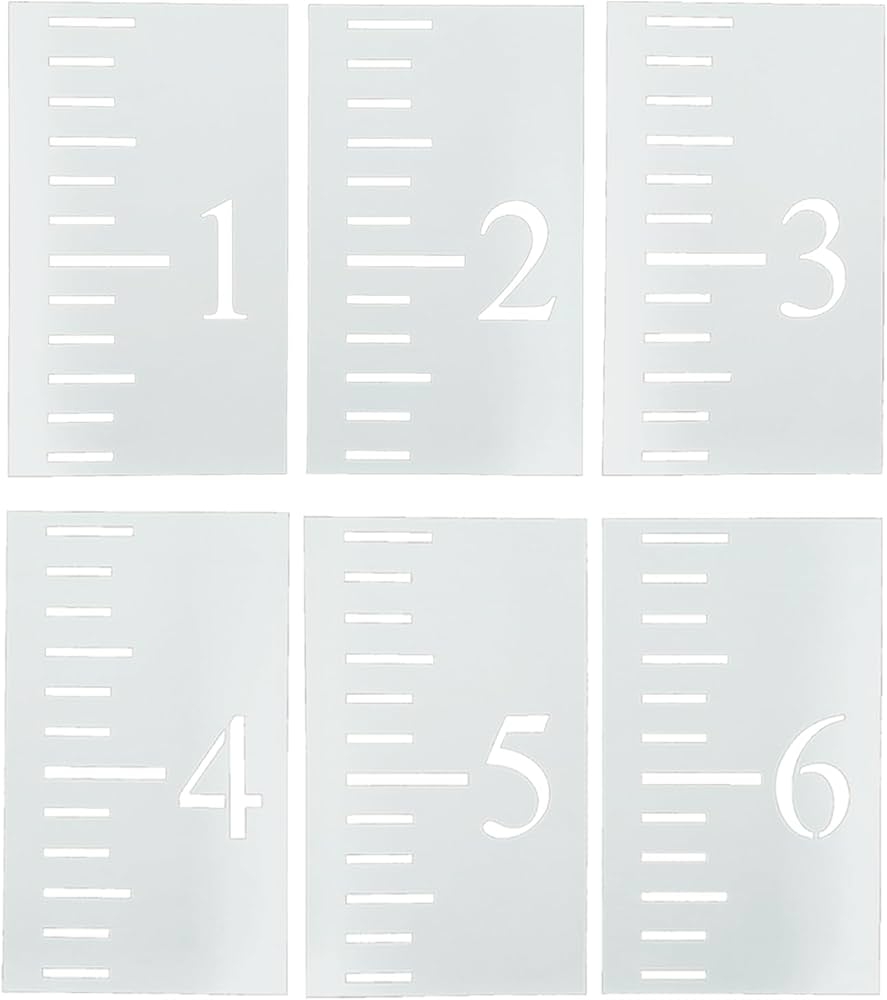 Amazon 6Pieces Set Scale Template Growth Chart Ruler Stencil Rural Home Wall Decor Reusable Template Painting Ruler Home Kitchen