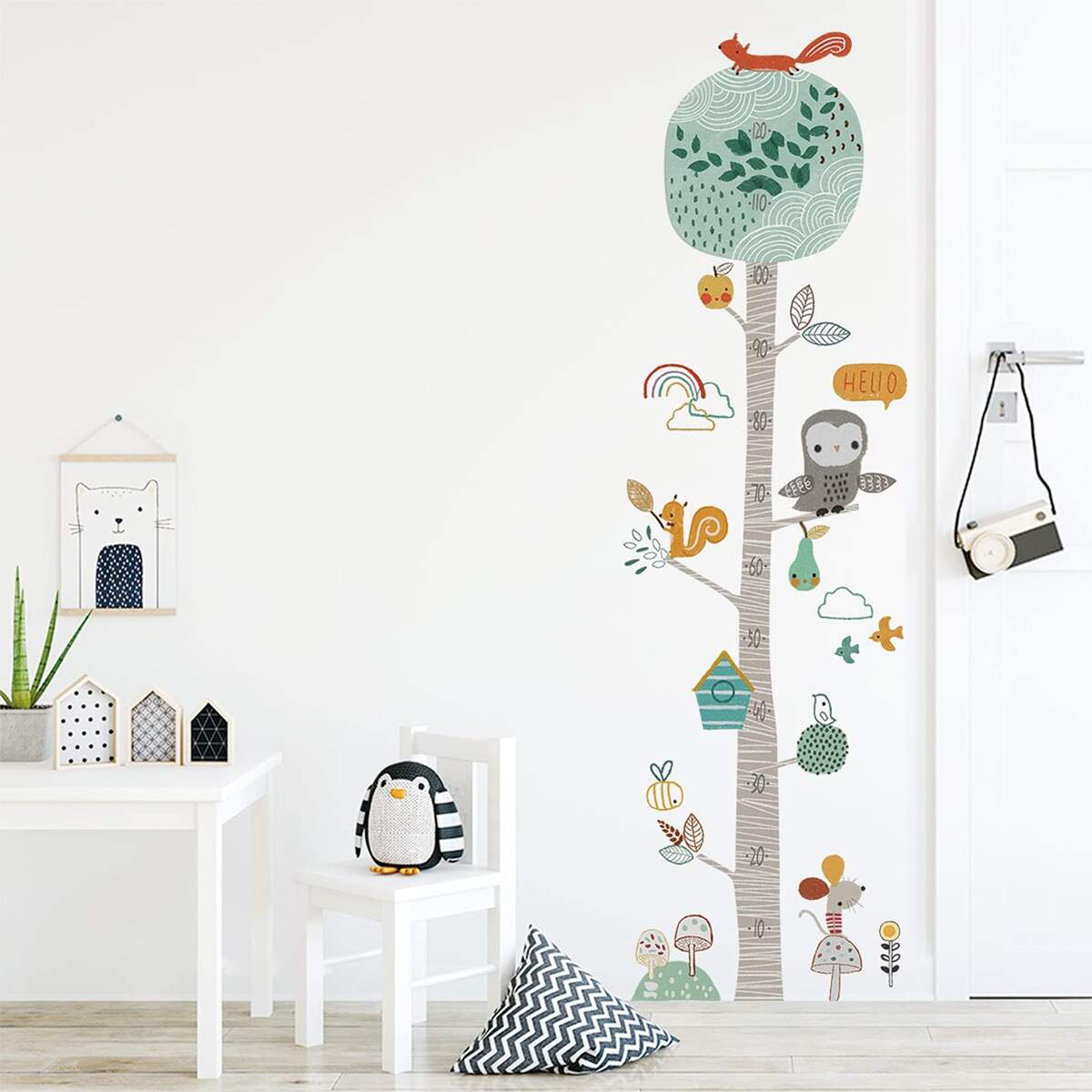 Amazon Kids Height Chart Wall Decals Baby Growth Wall Ruler Lovely Forest Animals Mouse Owl Squirrel Tree Height Measure Wall Stickers Removable DIY Mural Decor For Kids Bedroom Nursery Classroom Baby