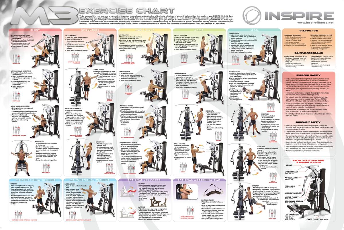 Chart Bowflex Door Gym Bowflex Workout Chart Bowflex Blaze Home Gym Manual Workout Chart