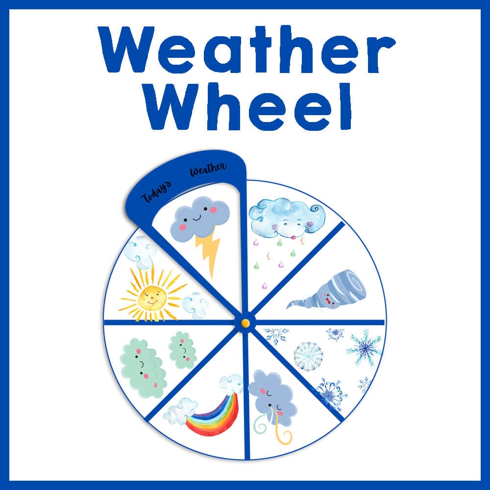 DIY Printable Weather Wheel Royal Baloo Weather Wheel Printable Montessori Learning Poster Digital Download Etsy