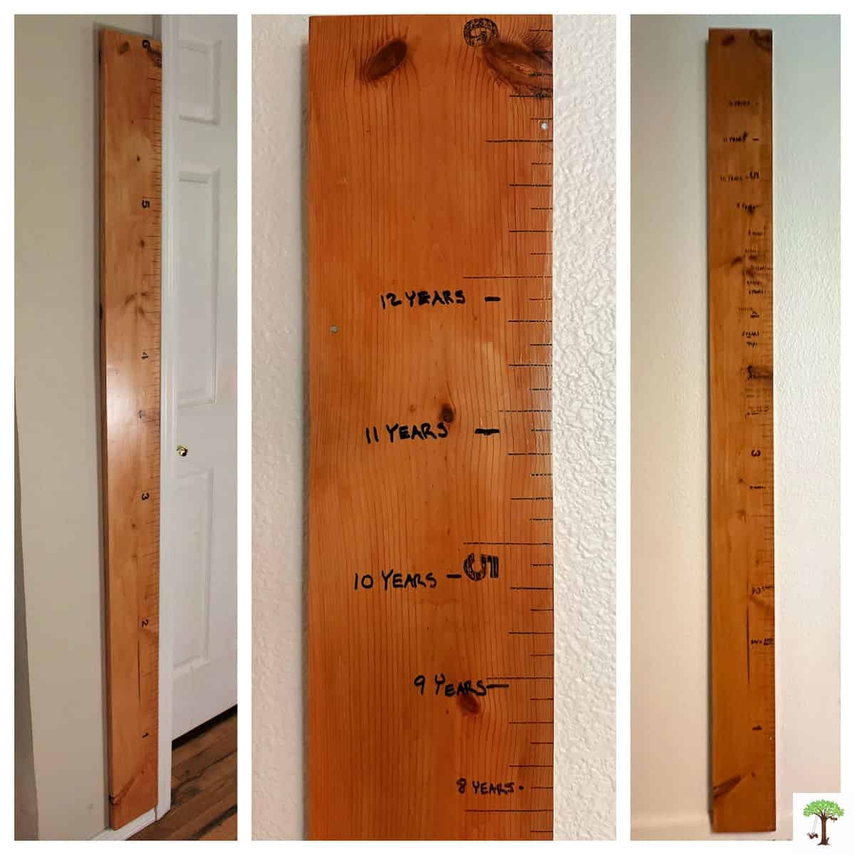 DIY Wooden Height Growth Chart Measurement Ruler Rhythms Of Play