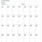 FREE 28 Day Challenge Calendar Printable