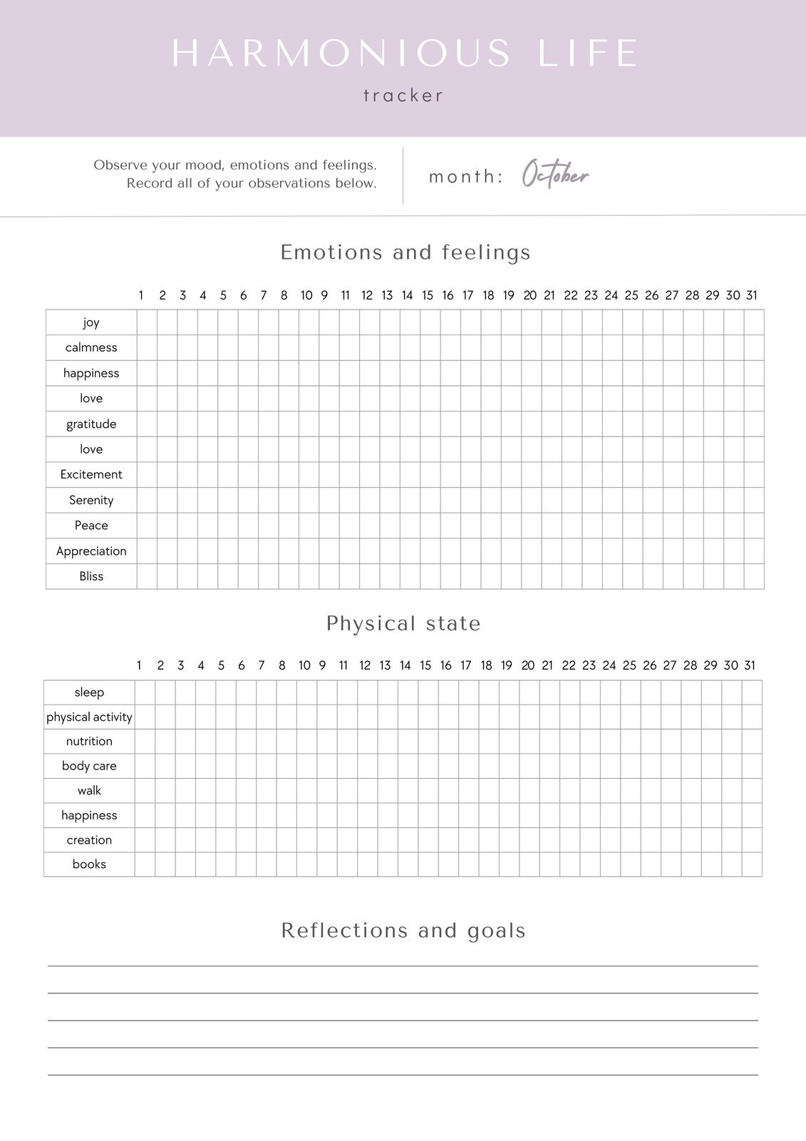 Free And Customizable Mood Templates
