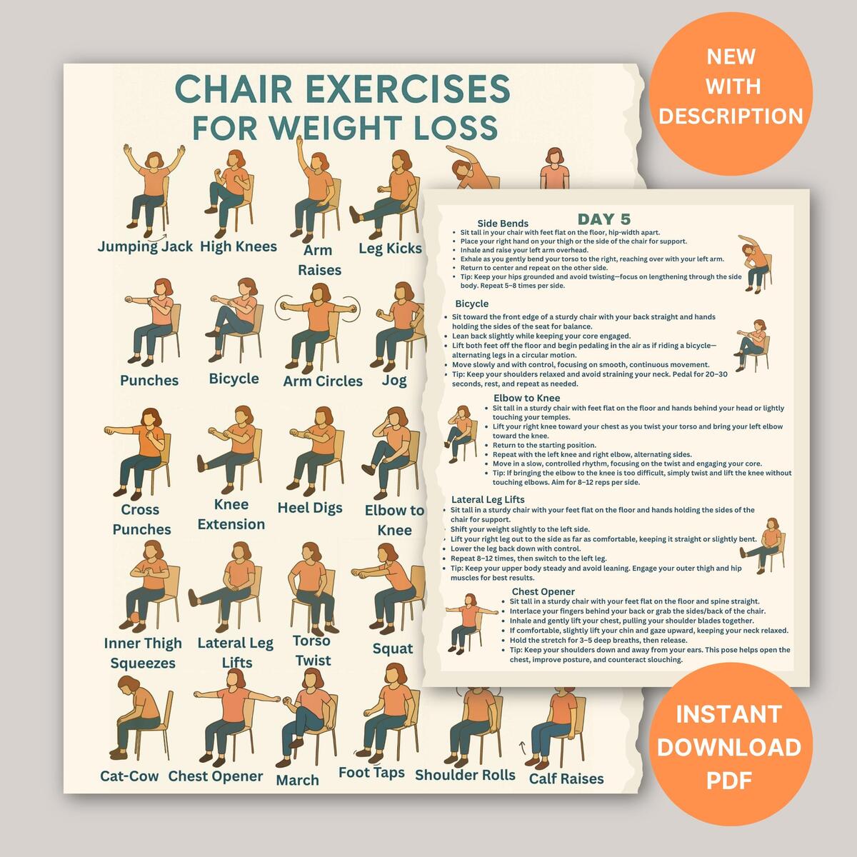 Free Printable Chair Exercises Chair Exercise Chart For Weightloss Free Printable Chair Exercises Chair Exercise Chart For Weightloss