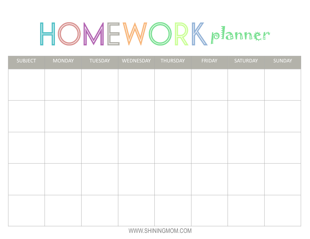 FREE Student Homework And Assignment Planner