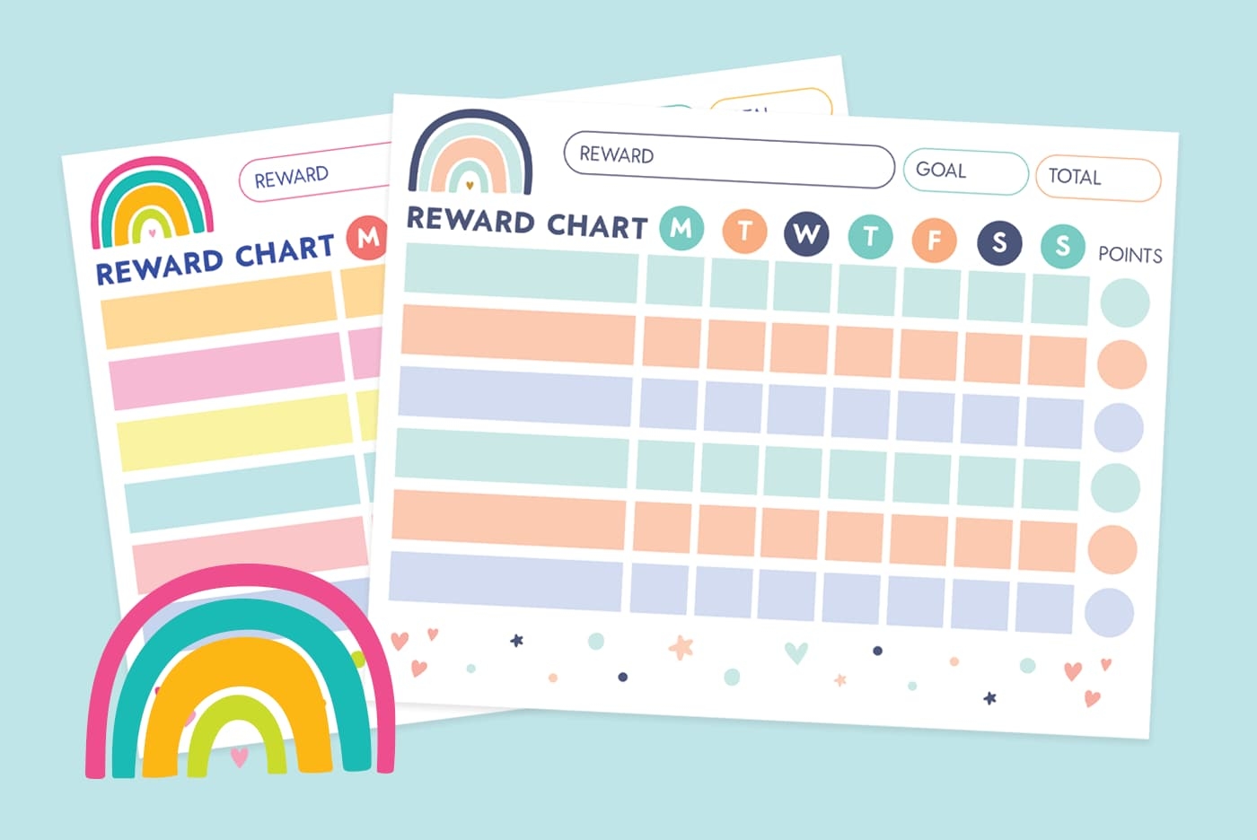 Free Printable Rainbow Reward Chart For Kids Favorite Printables Free Printable Customizable Reward Chart Poster Templates Canva