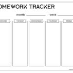 Free Printable Student Homework Planner Template Paper Trail Design