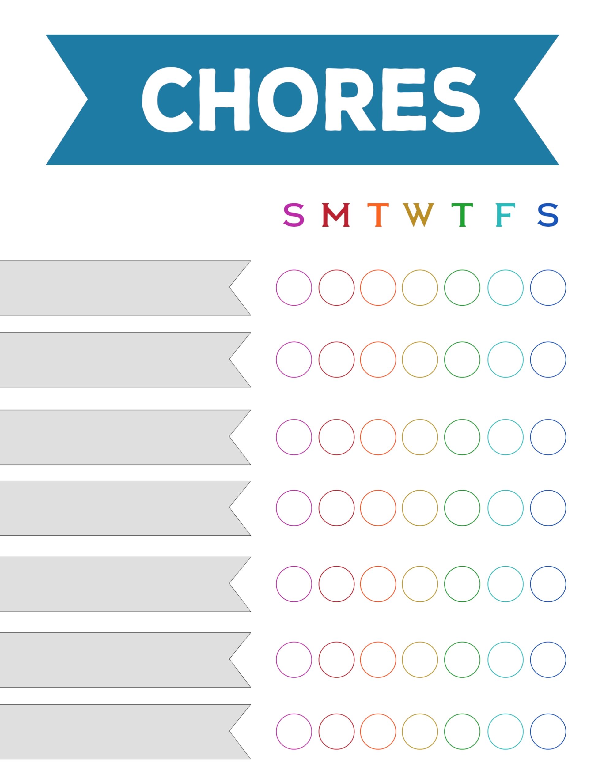 Printable Chore Chart Sincerely Sara D Home Decor DIY Projects