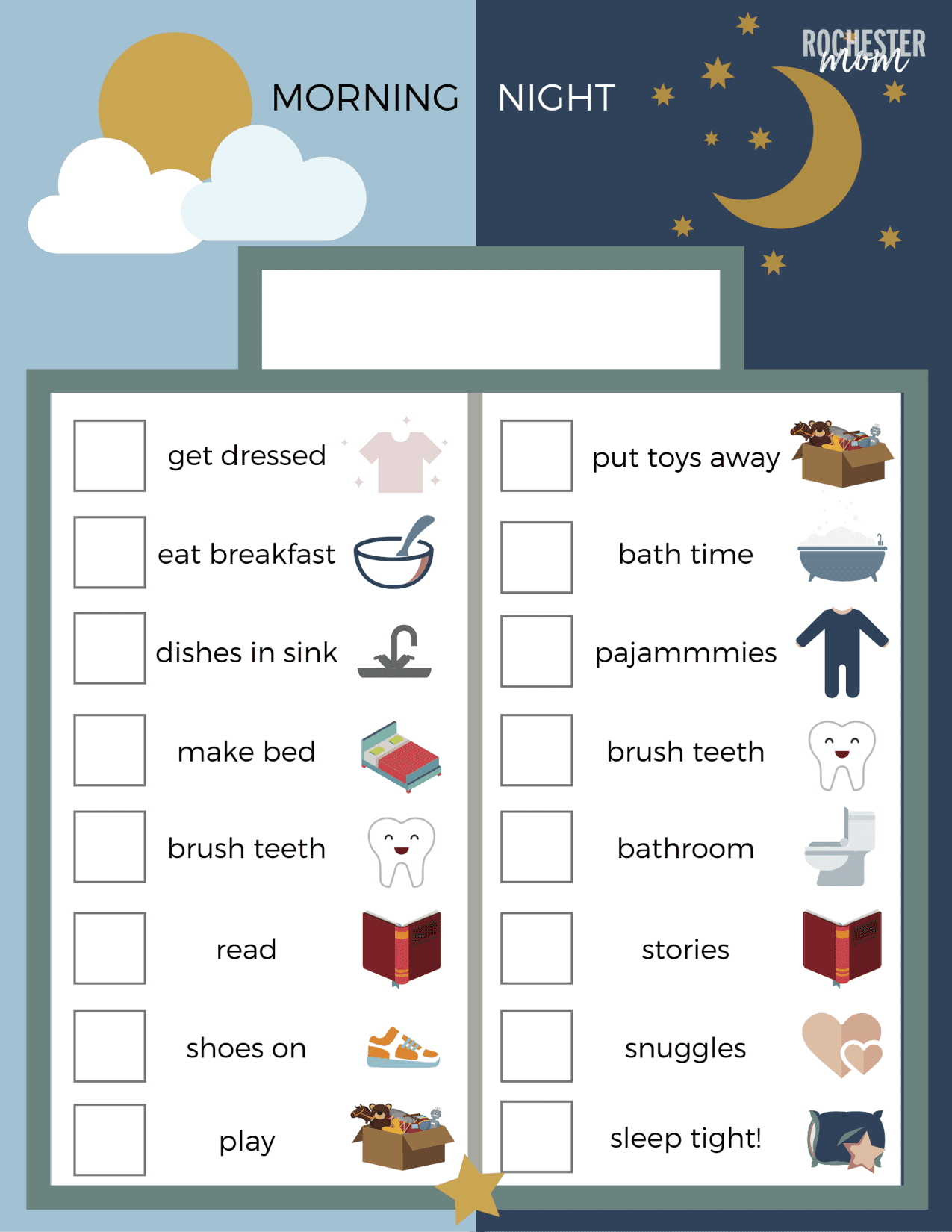 Free Kids Routine Charts