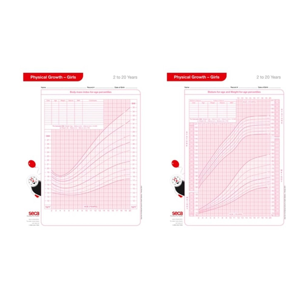 Growth Charts Girls 2 20 Years Seca 406G Girls 2 McKesson