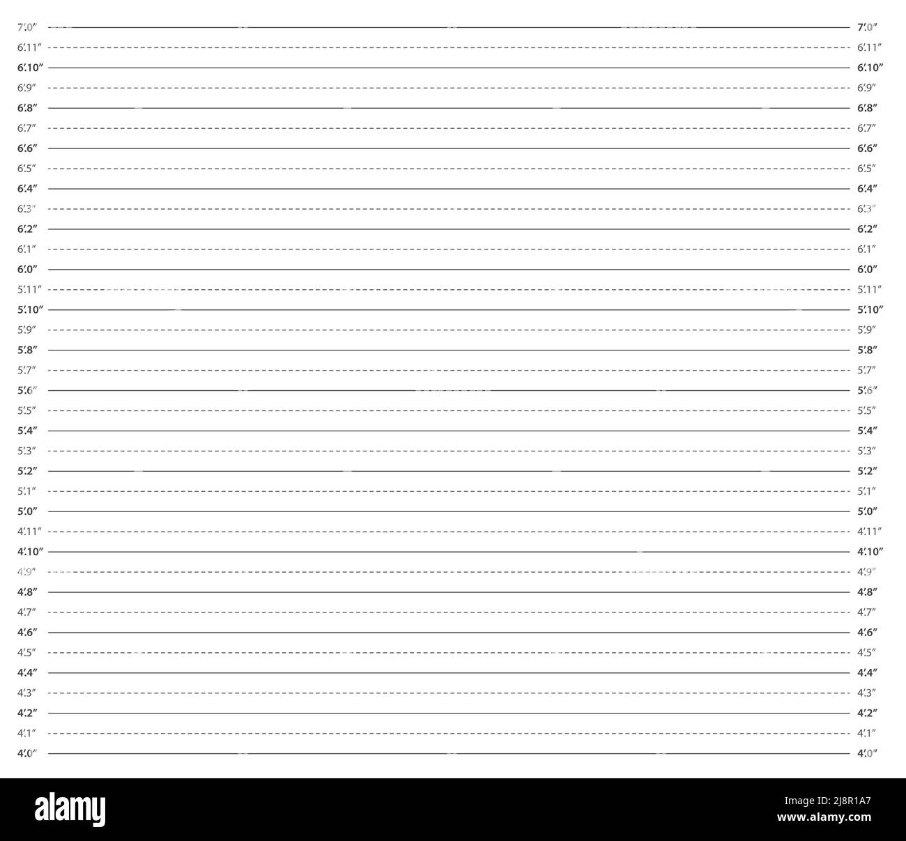 Height Chart Line Up Hi Res Stock Photography And Images Alamy