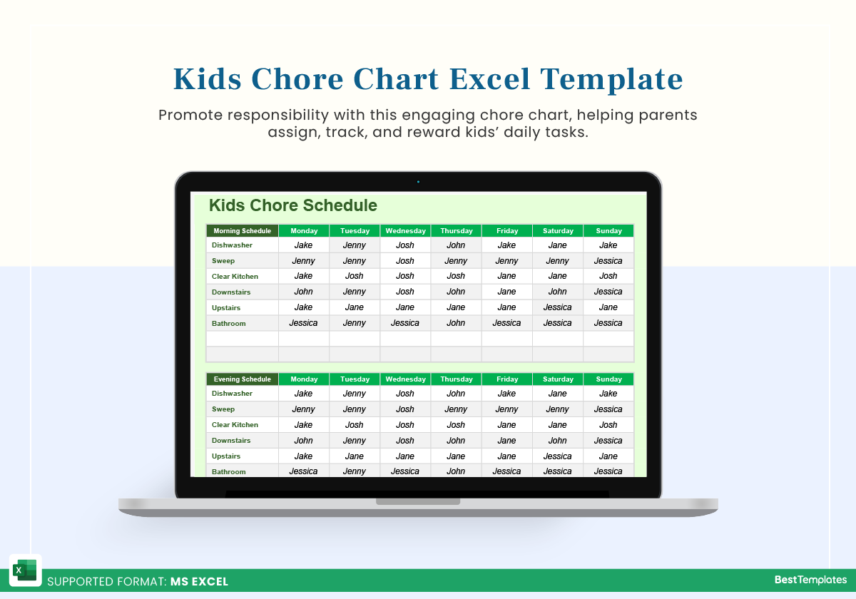 Kids Chore Chart Excel Template Best Templates Kids Chore Chart Excel Template Best Templates