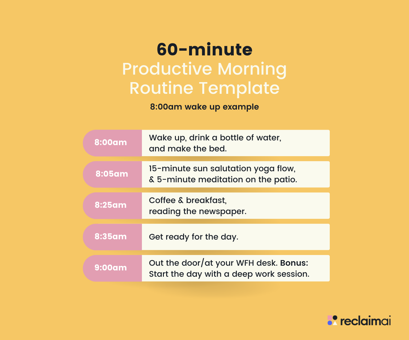Morning Routine Checklist 10 Ideas For 2025 Free Templates Reclaim