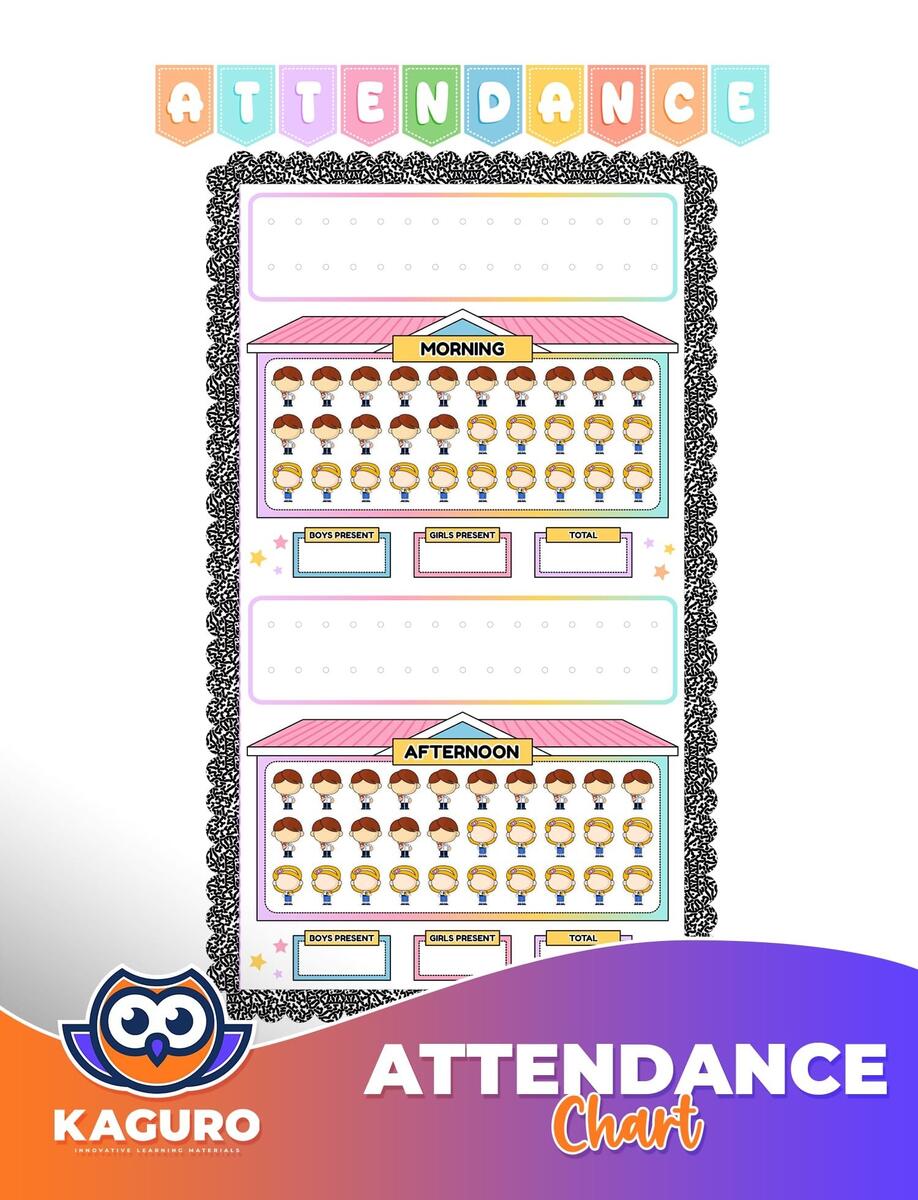 New Attendance Chart 2025 Design With 2 Sessions Kaguro Ph
