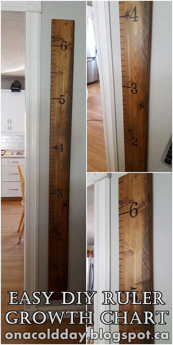 On A Cold Day Easy DIY Ruler Growth Chart