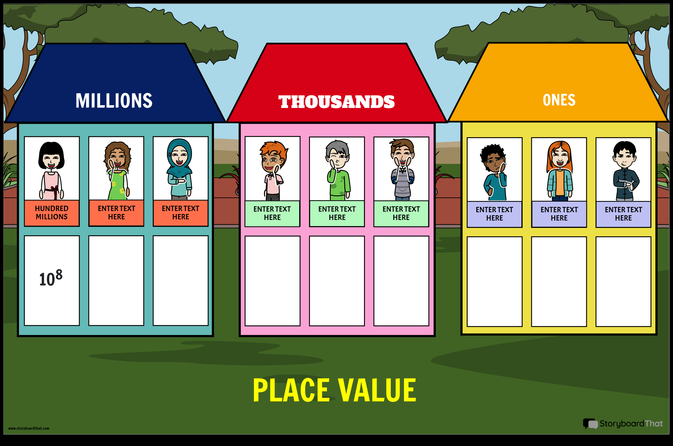 Place Value Charts Posters Create With Storyboard That