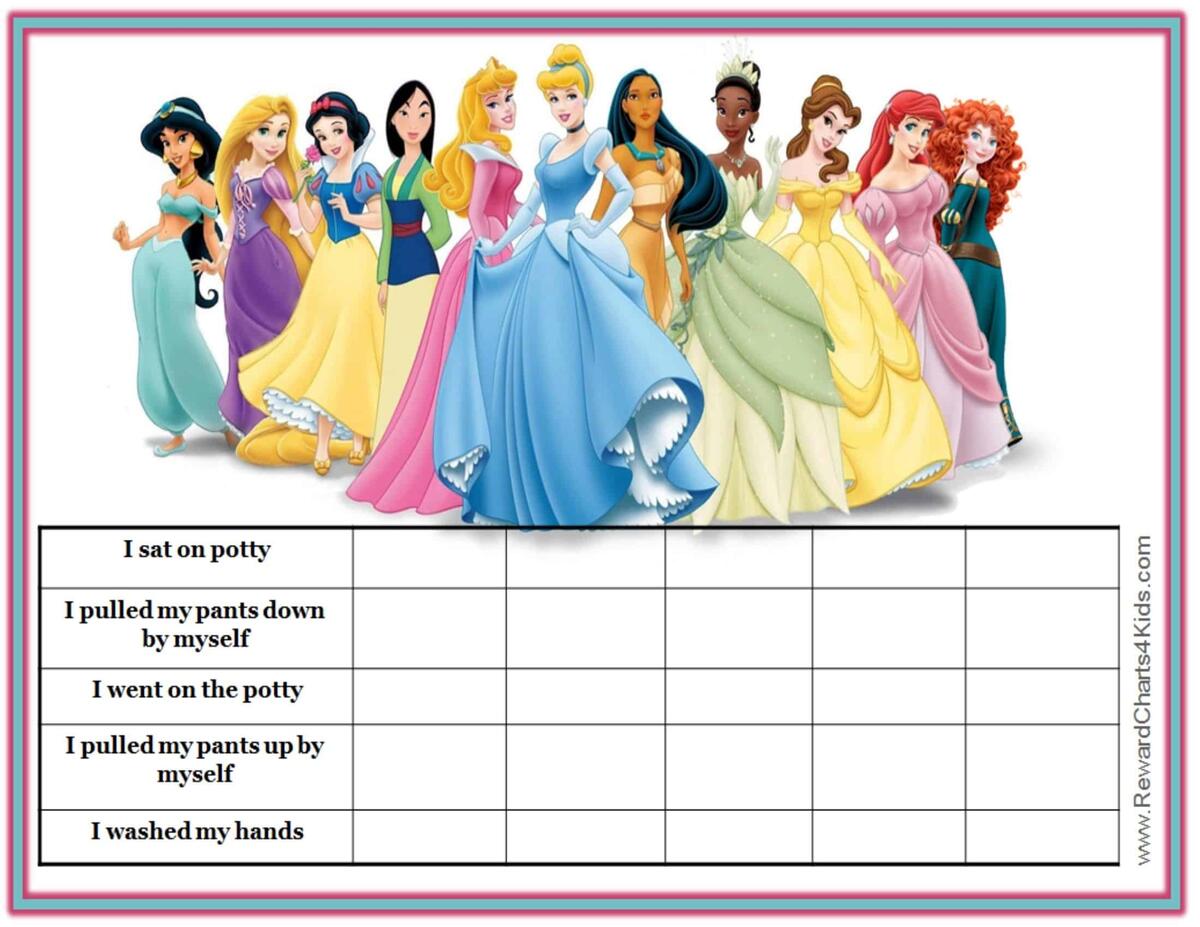 Princess Sticker Chart Princess Sticker Chart