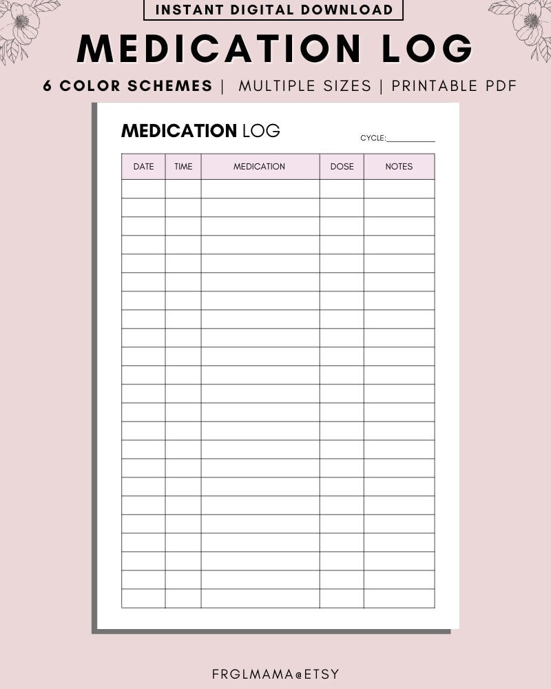 40 Great Medication Schedule Templates Medication Calendars