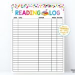 Reading Log Printable Reading Log For Kids Spring Reading Log Home School Reading Activity Kids Reading Log Summer Reading Log Book Worm Etsy