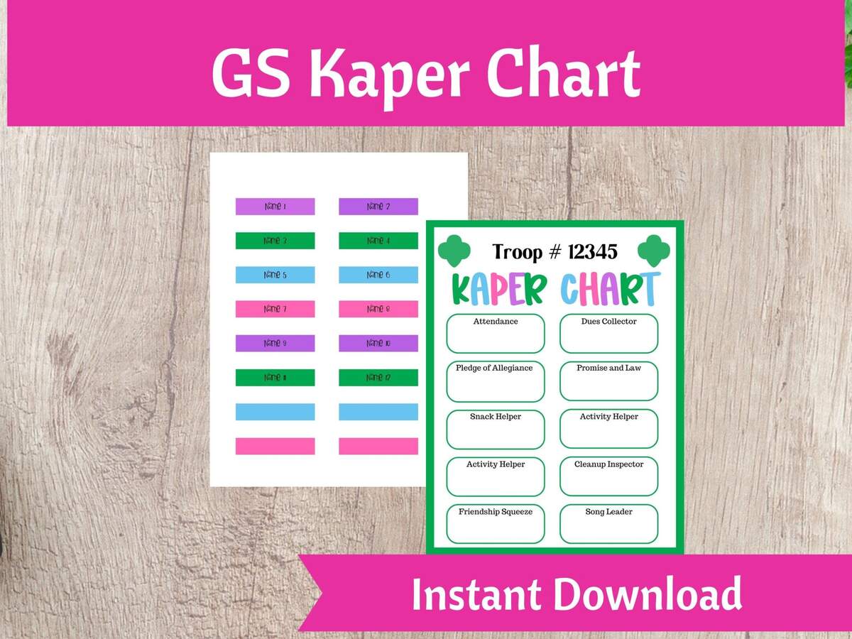Scout Kaper Chart Etsy