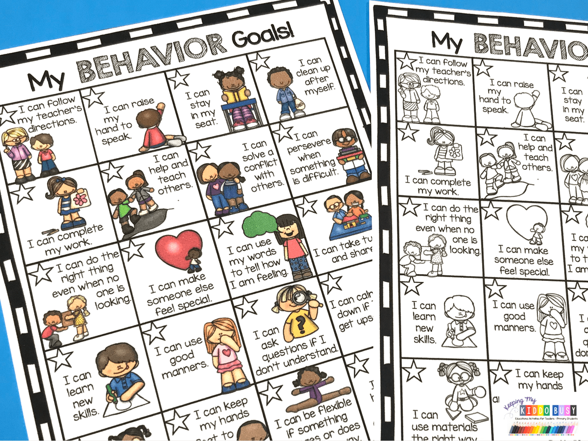 Student Behavior Goal Setting Kit Keeping My Kiddo Busy