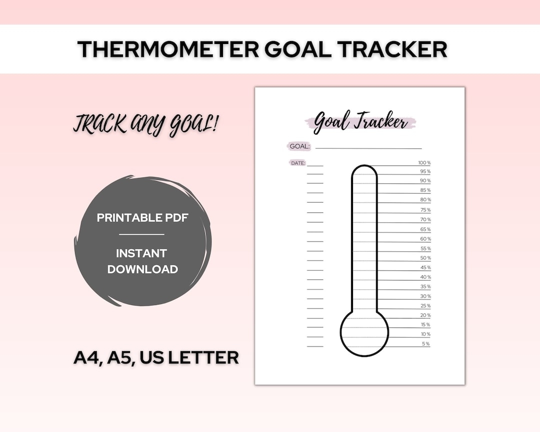 5 Pack Giant Fundraising Thermometer For Goal Setting Tracker Chart For School Office 48x11 Inch Walmart