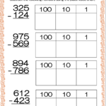 Three Digit Subtraction With Place Value Chart Made By Teachers