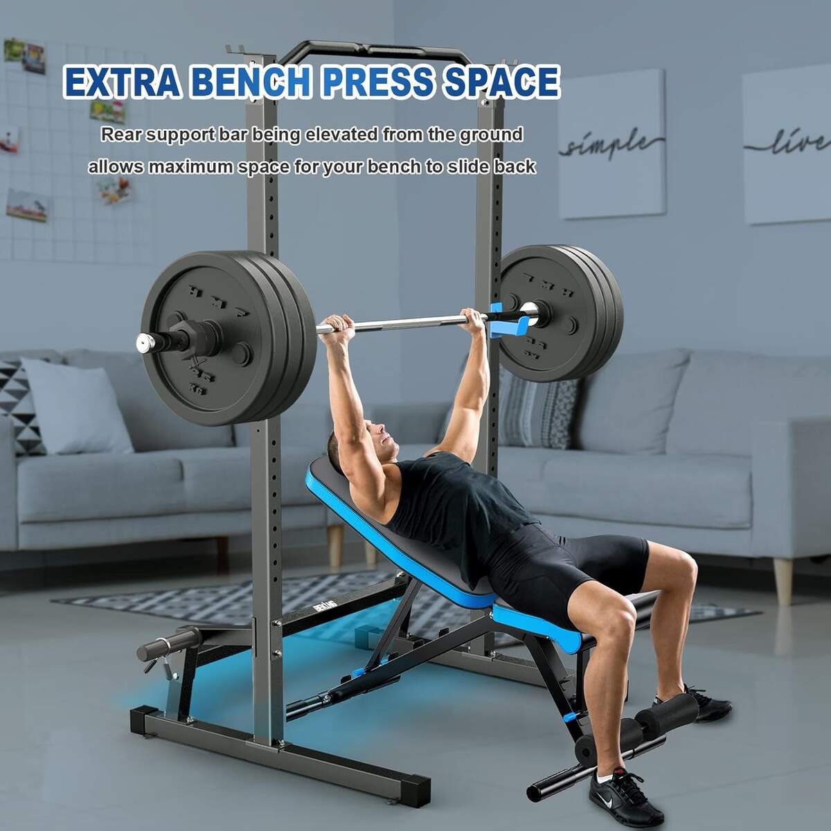 Weight Bench Bar Height Fold Down Incline Weights Bench With Leg Bar 500 Fold