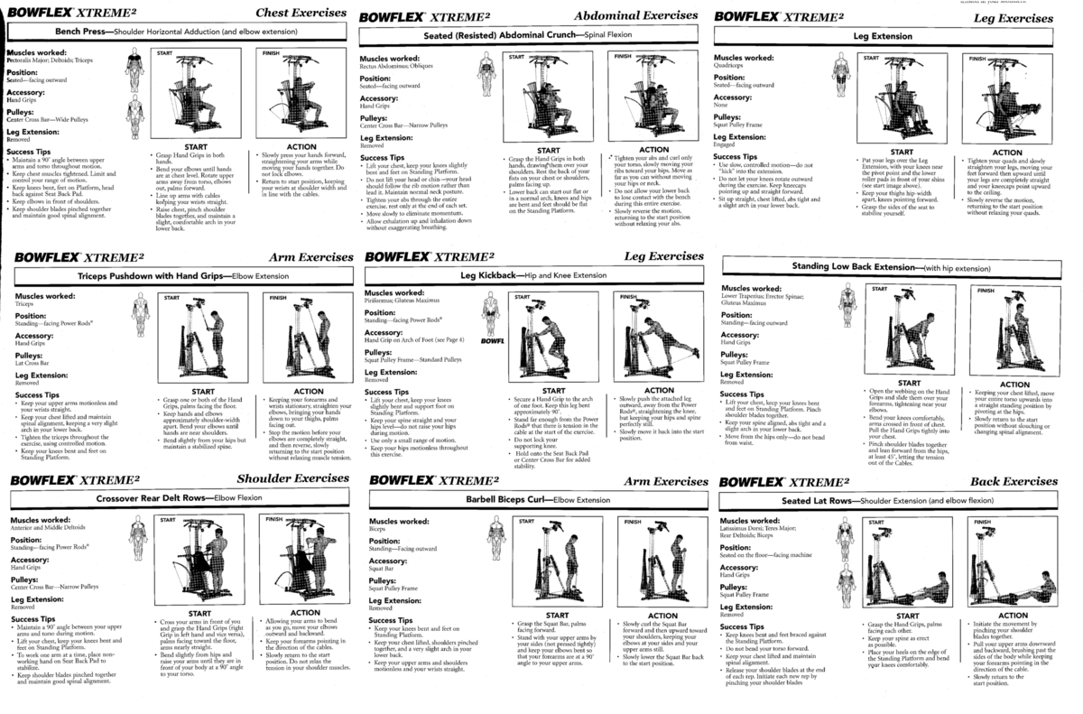 Workout Chart Bowflex Xtl Leg Workouts Workout Chart Bowflex Women 039 S Workout Dumbbell Workout